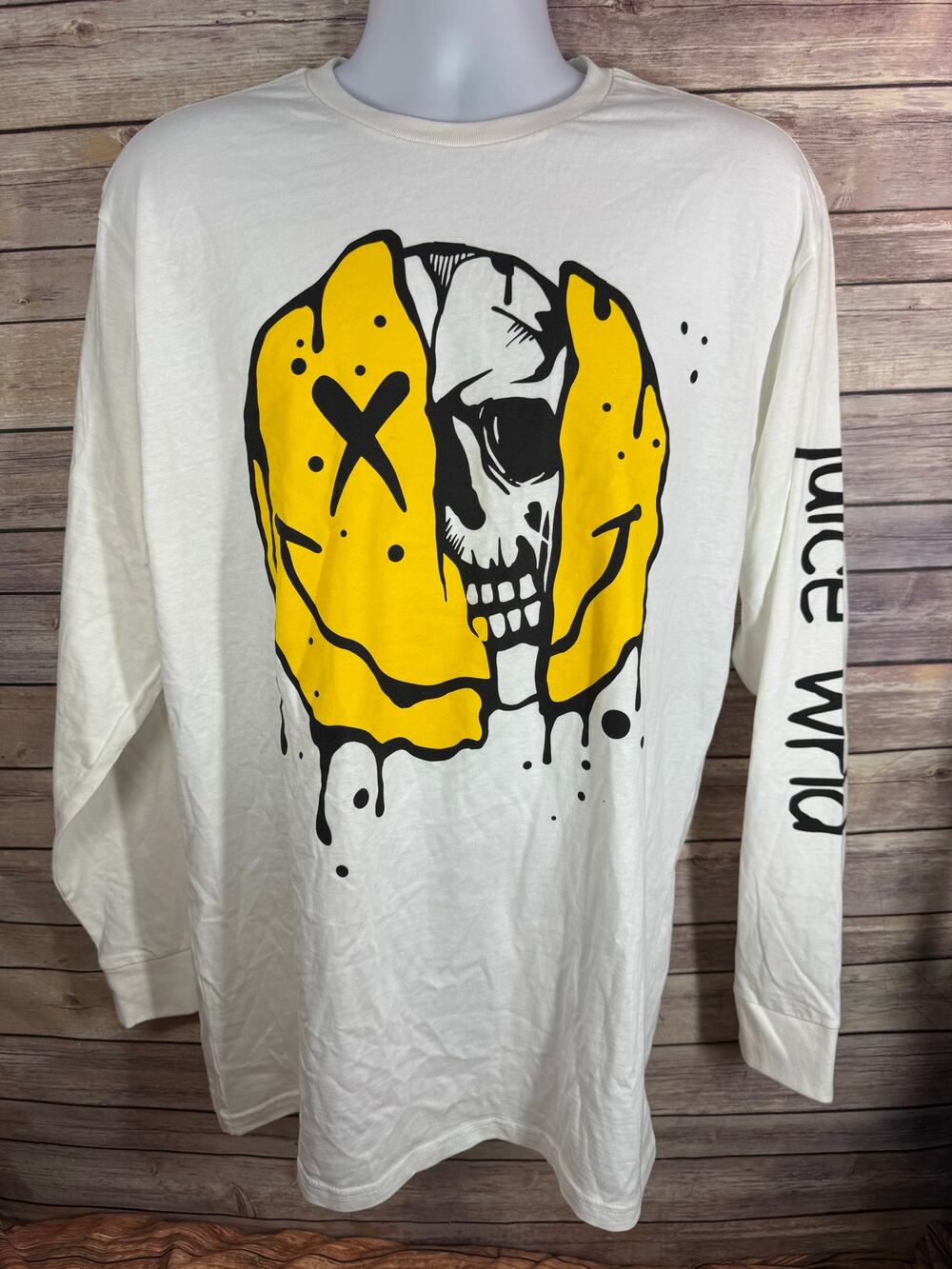 Spencers X Juice Wrld Long Sleeve Shirt White Yellow Size XL Graphic Tee